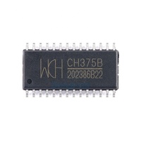 Controlador de Dispositivo USB CH375B, Circuito Integrado SOP28 de 8 Bits, Interfaz Serial Paralela, Chip de Lectura y Escritura para Memoria USB
