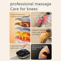 Tragbarer, Anpassbarer Intelligenter Kniemassagegerät mit Temperaturregelung, Beheizten Vibrationspads, 2200mAh Akku, 60+ Minuten Laufzeit