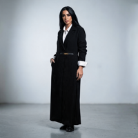 Abaya Dubai Pinggang Tinggi Wanita Mewah Bahan Polyester Stretch Ukuran Besar Berkancing Lipit Anti-Statis Muslim Elegan