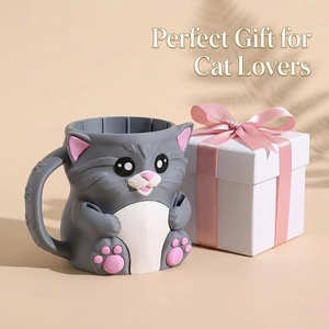 Coppa per Gelato a Forma di Gatto Stampata in 3D, Ciotola Multifunzionale per Snack a Forma di Animale Carino - Product Image 6