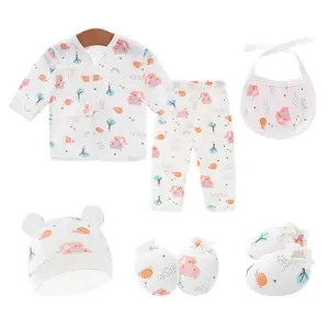 Hot Selling Products 6pcs 100% Cotton Baby Clothes New Born Baby Clothes Sets 0-3 Months For Girls Boys
