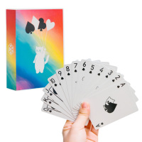 Cartes à jouer personnalisées en papier bleu, cartes de poker en gros, carton bleu 300 g/m², impression OEM avec boîte de rangement