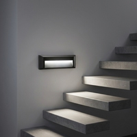 Applique murale LED carrée 6W, 3 températures de couleur, en aluminium, à montage en saillie, pour éclairage d'escalier, blanc chaud moderne, extérieur