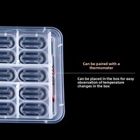 Boîte d'incubation rectangulaire en plastique pour reptiles (tortues, geckos, lézards, caméléons) - Incubateur d'œufs et plateau d'élevage