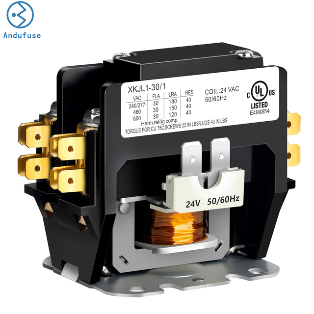 HVAC Contactor 40A 24V 120V 220V  Replacement AC Contactor Compatible with Conditioner Relay Refrigeration Systems