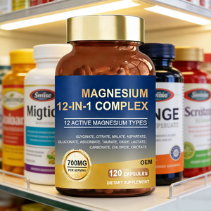 Venta Directa de Fabricantes OEM de Cápsulas de Complejo de Magnesio Personalizadas con 12 Tipos de Suplementos Dietéticos de Magnesio Activo - Product Image 3