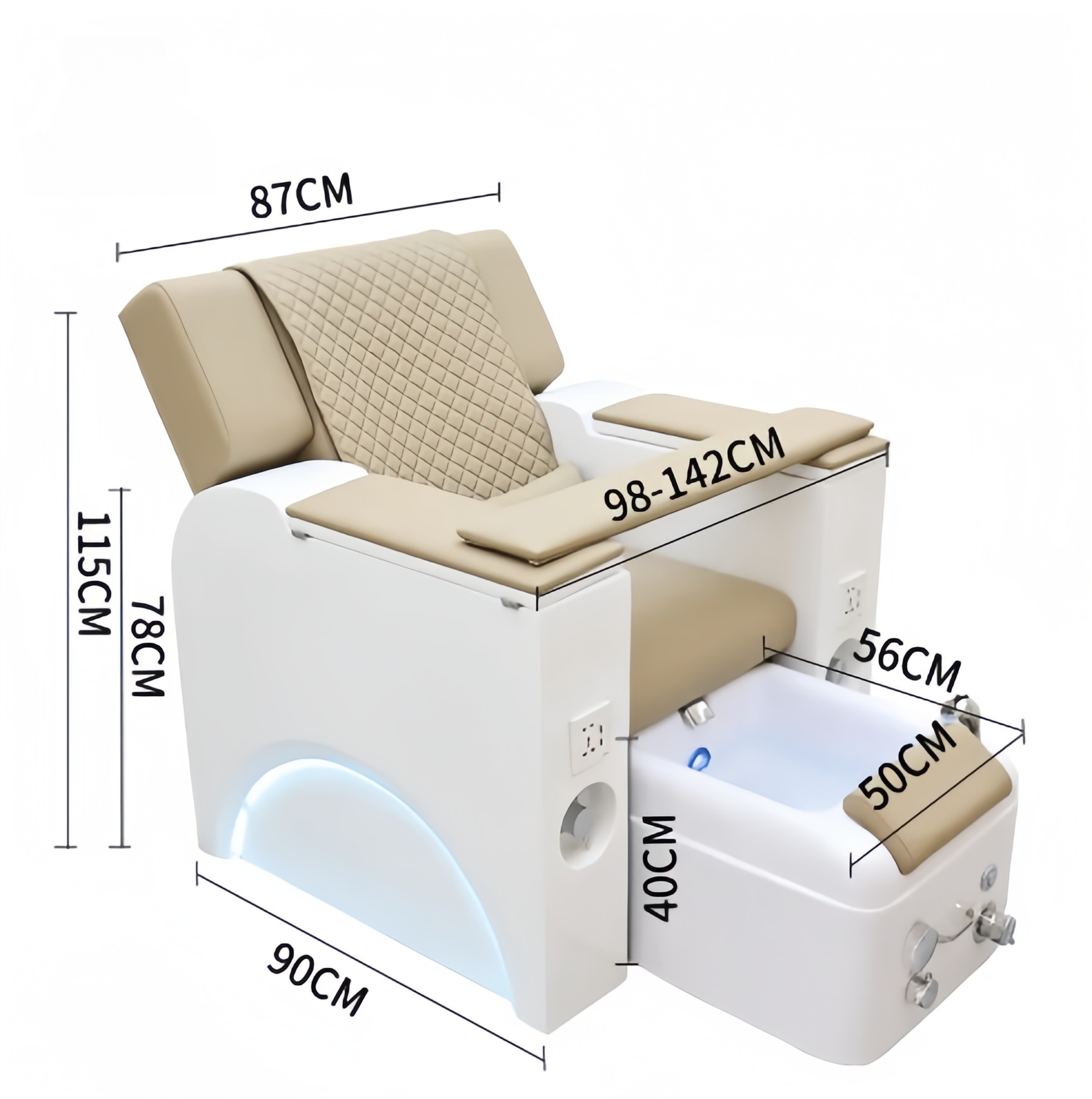 modern pedicure chair with massage