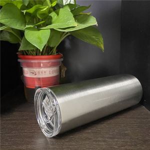 แก้วน้ำสแตนเลสเก็บความร้อน-เย็น ขนาด 20 ออนซ์ ทรงเพรียวบาง สีเงิน สำหรับเครื่องดื่มร้อนและเย็น ผลิตในอเมริกา เหมาะสำหรับการสกรีนแบบซับลิเมชั่น - Product Image 3