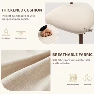 Giá rẻ nhất cao trở lại sang trọng Hoàng Gia japandi Ergonomic ăn ghế Ghế ăn Jp ghế gỗ chân gỗ tếch bàn ăn với ghế gỗ - Product Image 5