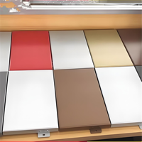 Les panneaux de mur-rideau en aluminium revêtus de PVDF sont disponibles dans une variété de couleurs et conviennent au revêtement extérieur commercial.
