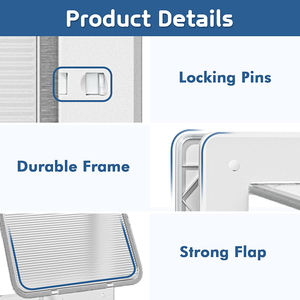 ประตูสุนัขแผงสไลด์<span class=keywords><strong>อลู</strong></span><span class=keywords><strong>มิ</strong></span><span class=keywords><strong>เนียม</strong></span>ทนทานสำหรับใช้กลางแจ้งมีล็อกนิรภัย4ตัวสำหรับสัตว์เลี้ยงขนาดเล็กถึงใหญ่ - Product Image 2