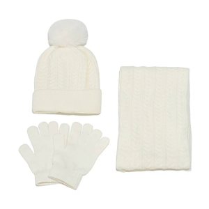 Conjunto de tres piezas de Otoño Invierno para niños <span class=keywords><strong>y</strong></span> niñas, gorro de punto, <span class=keywords><strong>bufanda</strong></span>, guante, engrosamiento, cálido, para bebés <span class=keywords><strong>y</strong></span> niños - Product Image 3