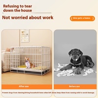 Nouvelle cage pliable pour chien écologique et portable 2025, design en métal solide, fermeture à bouton, nid pour petits chiens
