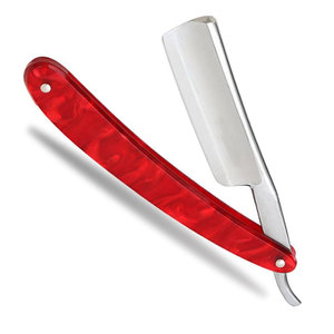 Rasoirs de barbier droits à manche coloré avec logo personnalisé, lame en acier inoxydable tranchante, outils de toilettage confortables pour hommes - Product Image 4