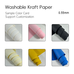 Có thể giặt giấy kraft, Vegan da, vải không thấm nước 250g 350g vật liệu với 0.35mm và 0.55mm mua sắm tự làm túi - Product Image 4