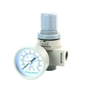 Regulador de presión ajustable Pneulead GR20 3/8 pulgadas con manómetro para aire y gas - Product Image 2
