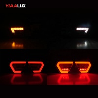 Feu arrière LED hexagonal pour remorque, feu stop, clignotant, marche arrière, lentille rouge pour semi-remorque, remorque de fret, camion benne
