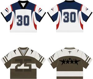 Magliette Crop Personalizzate in Rete con Sublimazione, Maglie Corte Boxy da Football Americano, Maglia Crop Retrò da Football Americano, Streetwear - Product Image 3