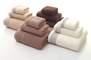 Serviette de bain en coton de luxe avec logo personnalisé, super absorbante, tissée, rectangulaire, pour adultes, ensemble pour cadeaux promotionnels - Product Image 2