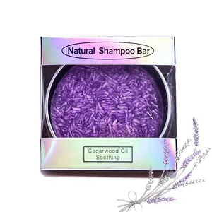 2 in 1Hair Care Mini Soap Lavender Oil Carrying for Travel Soothing Shampoo Bar