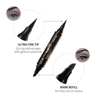 Menow E450 OEM ODM Marque Maquillage Étanche Vegan 2 en 1 Crayon à sourcils liquide à double tête Eyeliner Cosmétique Usine Vente en gros