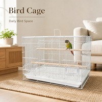 Cages à oiseaux en fer légères en gros (petites/moyennes/grandes tailles) ; Cages rectangulaires pour perroquets/pigeons/lapins pour l'élevage d'animaux de compagnie