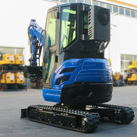 Mini-pelle compacte robuste de 2000 kg, diesel, à balayage zéro, pour jardinage et agriculture, prix de gros usine, excellente performance