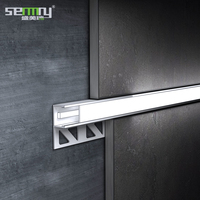 Bandes de couverture de carreaux en alliage d'aluminium avec éclairage LED, profilé décoratif en aluminium pour bordure murale