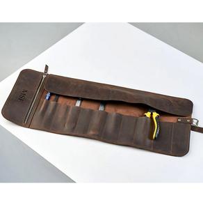 Sacs à outils en cuir de luxe directs d'usine les plus vendus sac à outils pliable sur mesure en forme de rouleau durable Service OEM pour la protection - Product Image 5