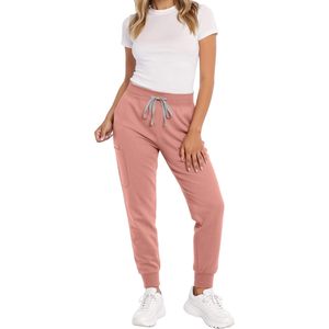 Pantalones Médicos para Mujer, Corte Jogger, Cintura Alta, Elásticos, Mezcla de Algodón, Uniformes de Hospital - Product Image 1