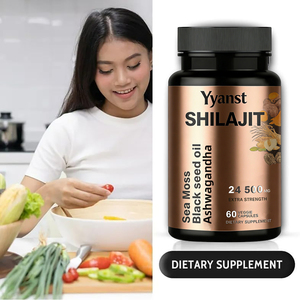 Cápsulas de alta calidad de marca privada con SHILAJIT, musgo marino, aceite de semilla negra y ashwagandha para el alivio del estrés y la salud cognitiva. - Product Image 6