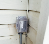 Boîtier de prise électrique en PVC résistant aux intempéries, 1 gang, cache-prise extérieur, boîtier pour instruments électroniques, noir, ETL