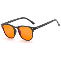 Montura Óptica Decorativa TR90 de Alta Calidad, Lentes Amarillo Rojo Naranja, Logotipo Personalizado, Anti Luz Azul, para Dormir