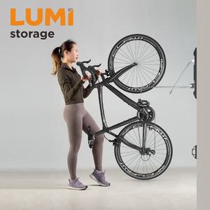 LBM-06M 2 Pack Wall Mount Bike Rack Bicycle Carrier with Tire Tray Storage System Bike Bicycle Hook Hanger for Garage Indoor