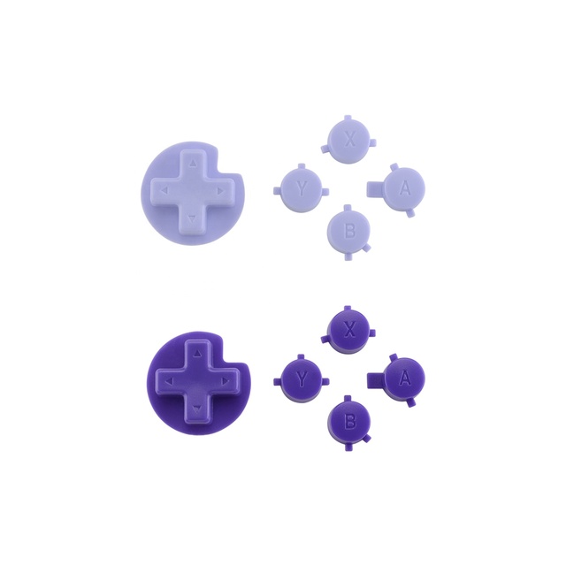 EXtremeRate Solid Deep Purple & Light Purple ABXY Dpad 10in1 Button Kit for NS Pro Controller