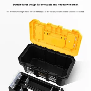 12 Inch <b>Large</b> Capacity Hard <b>Plastic</b> Electrician Toolbox OEM ODM Removable Tool <b>Tray</b> Case Water-resistant IP55 3-Year - Product Image 3