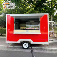 Camions de restauration mobiles en promotion, remorques de cuisine de forme carrée, chariots de nourriture mobiles modernes