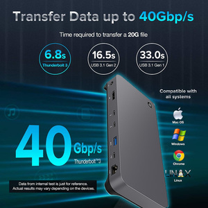 Cổng Kết Nối Ethernet Đa Năng Tunderbolt 3, Trạm Sạc Nhanh Đa Cổng 11 Trong 1 DP SD4.0 Micro SD4.0 - Product Image 2