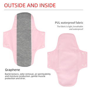 Serviettes hygiéniques féminines réutilisables en coton AIO Maternity Anti-<span class=keywords><strong>Slip</strong></span> Graphene, protège-slips écologiques super absorbants - Product Image 4
