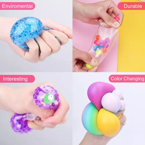 Pelota Antiestrés de Goma Suave de Colores Arcoíris al por Mayor, Juguete Sensorial para Aliviar el Estrés - Product Image 6
