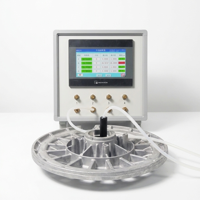 4 Channel Pneumatic Air Comparator Gauge with SPC Data Output for QC