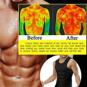 Camiseta Deportiva de Manga Corta para <span class=keywords><strong>Hombre</strong></span>, Faja Reductora, Chaleco de Sudoración para Sauna, Ropa Interior Adelgazante para Pérdida de Peso - Product Image 4