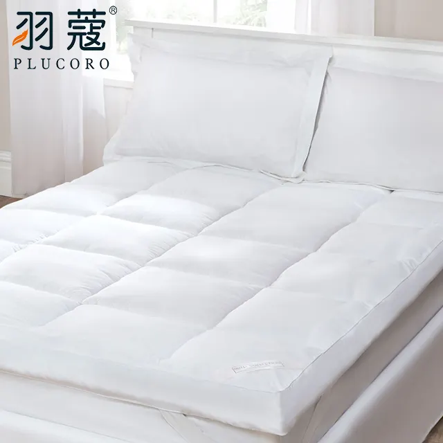 White Feather Down Filling Hotel Bed Mattress Toppers Home Soft Hotel Bed Topper