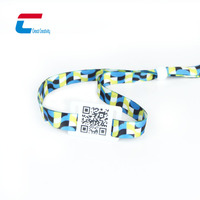 Bracelet tissé personnalisé RFID avec boucle en tissu Hf MIFARE(R) DESfire(R) Ev2 2k