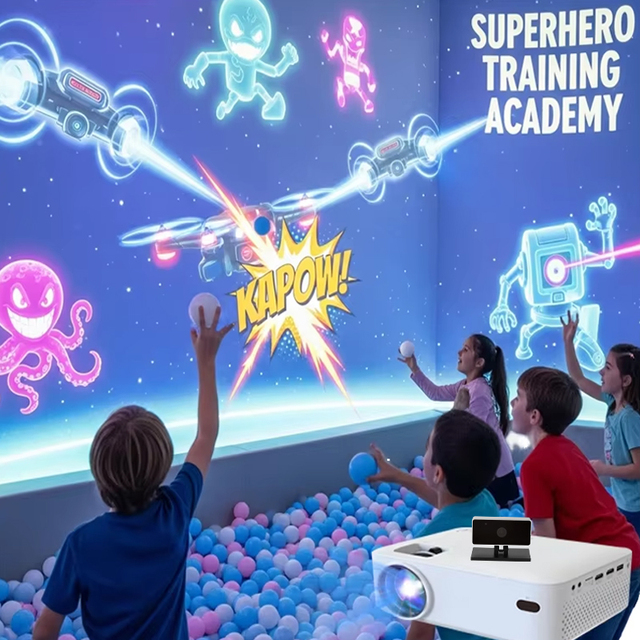 Interactive Musical Story Projection Wall Playground Ball Games Projector for Kids Immersive Projection