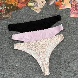 <span class=keywords><strong>Tanga</strong></span> de Encaje Surtido, Sexy, Estilo T-Back, de Alta Gama, Europeo-Americano, con Abertura Alta, Ropa Interior Transpirable para Mujer - Product Image 4