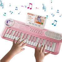 Kids Educational Electric Piano Keyboard Toy 37 Key Multifunctional Musical Instrument with Microphone for Beginners