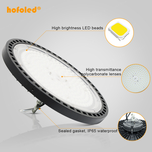 Hiệu quả cao 100W 150W 200W chống ánh sáng Lũ lụt kho công nghiệp đèn 5 năm bảo hành nhôm UFO dẫn ánh sáng bay cao - Product Image 3