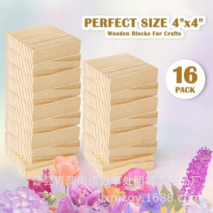 Pine <b>Wooden</b> <b>Blocks</b> For Diy Craft Projects Square Wood Boards Natural Color Handmade Modern Simple Style Home Decor Supplies - Product Image 2