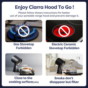 <span class=keywords><strong>Hotte</strong></span> <span class=keywords><strong>de</strong></span> cuisinière portable, <span class=keywords><strong>hotte</strong></span> <span class=keywords><strong>de</strong></span> bureau avec ventilateur d'échappement <span class=keywords><strong>à</strong></span> 2 vitesses, filtre en aluminium détachable, grande tasse <span class=keywords><strong>de</strong></span> collecte d'huile - Product Image 5